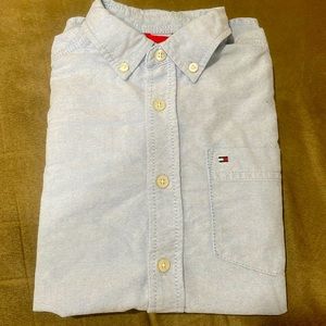 Tommy Hilfiger Boys blue dress shirt size M 12/14